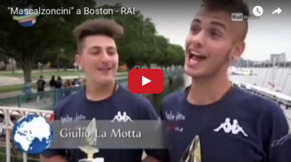 The young mascalzones visiting Boston appear on Italian television